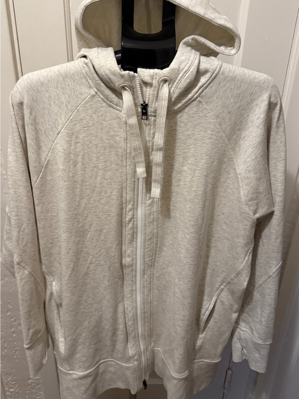 Athleta women’s triumph Zip-Up Hooded Sweatshirt - Cream